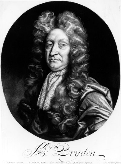 John Dryden, Engraved by William Faithorne by Johann Closterman